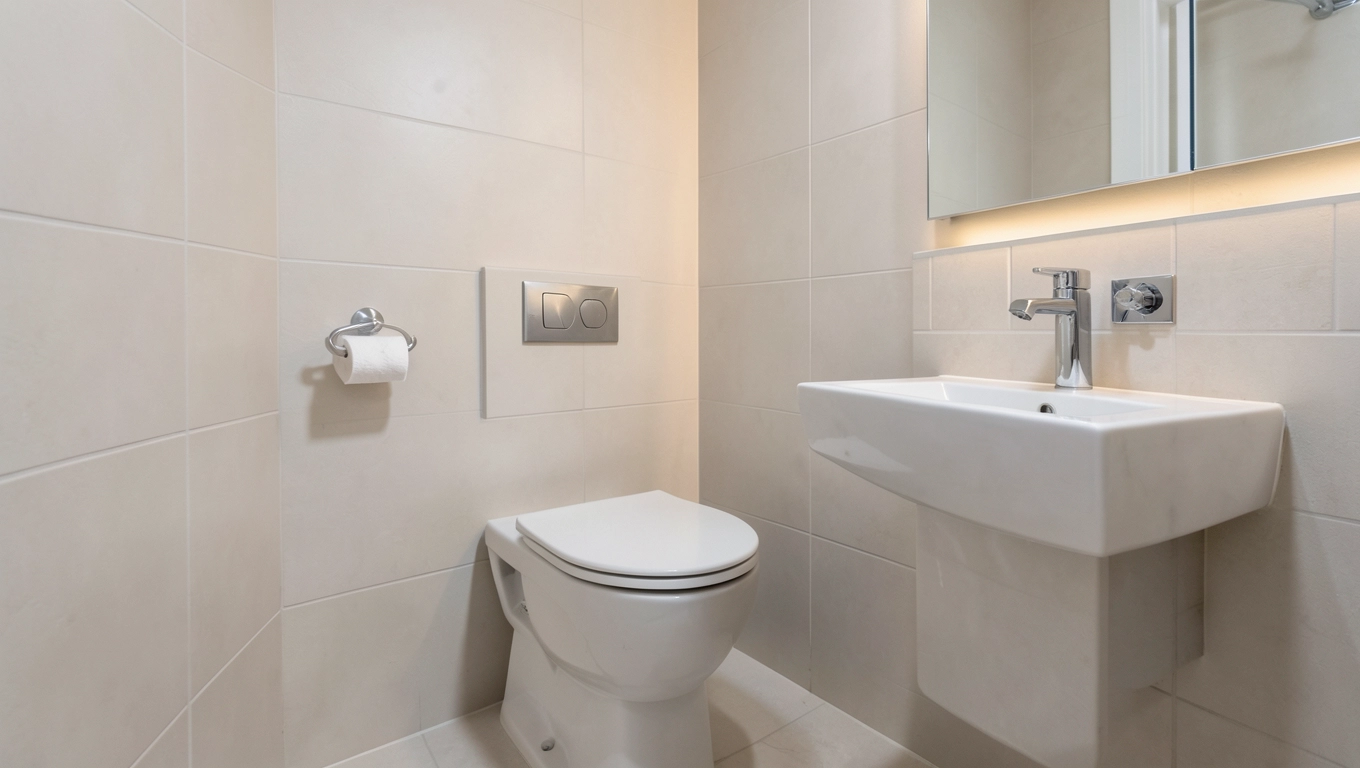 Odległość WC od umywalki w małych łazienkach