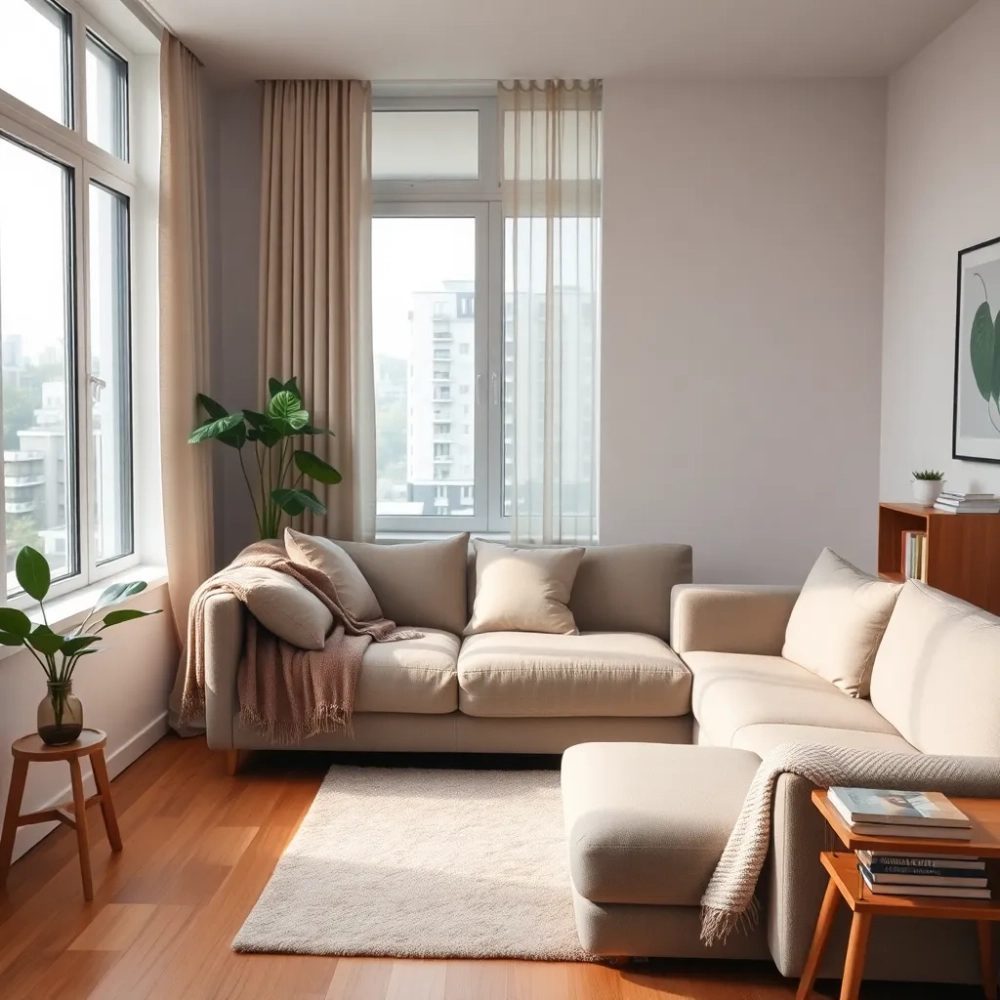 Przytulny salon w bloku inspiracje