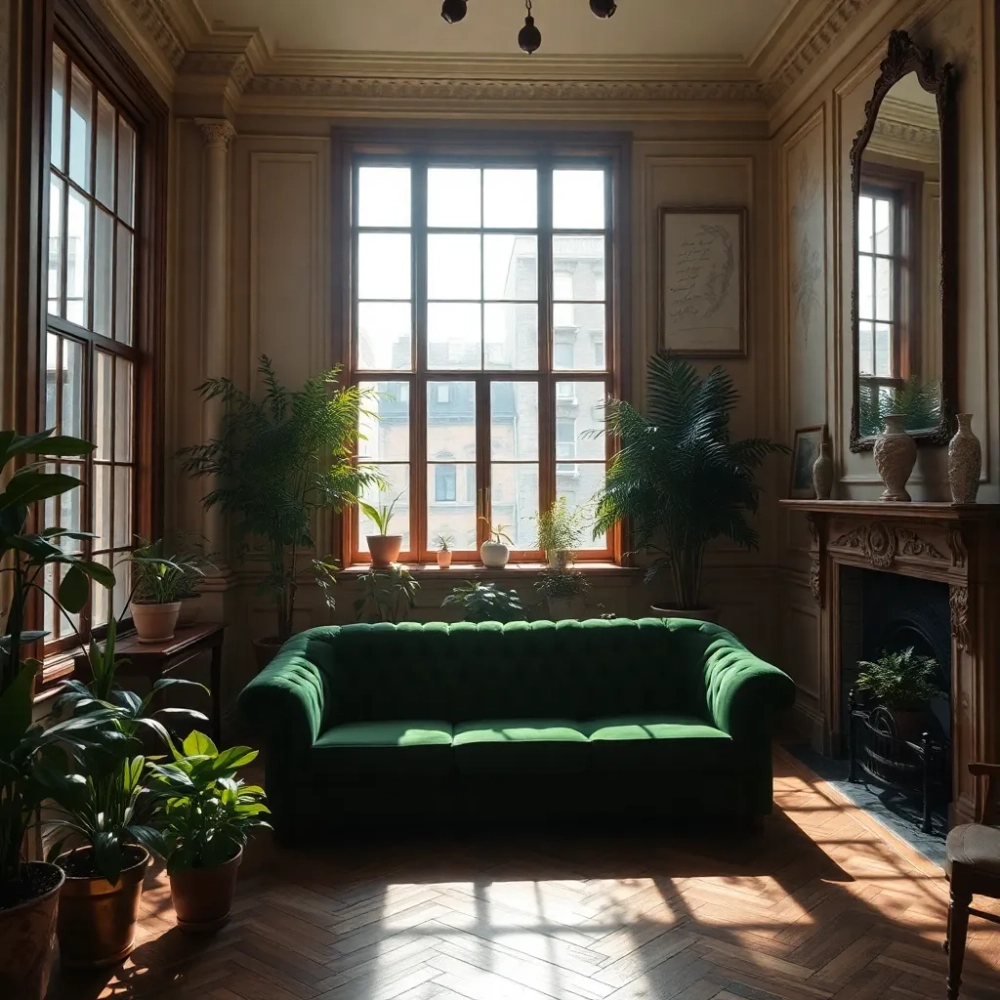 Salon w kamienicy
