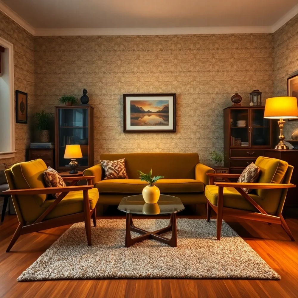 Salon w stylu retro inspiracje