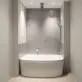 Mała wanna z prysznicem