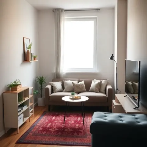 Mały salon w bloku