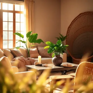 Salon w stylu boho