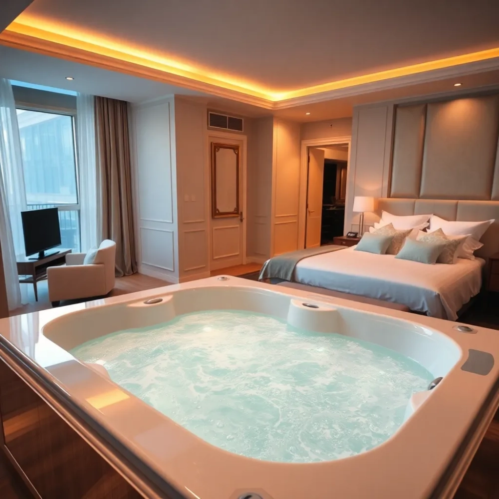 Apartamenty z jacuzzi w pokoju