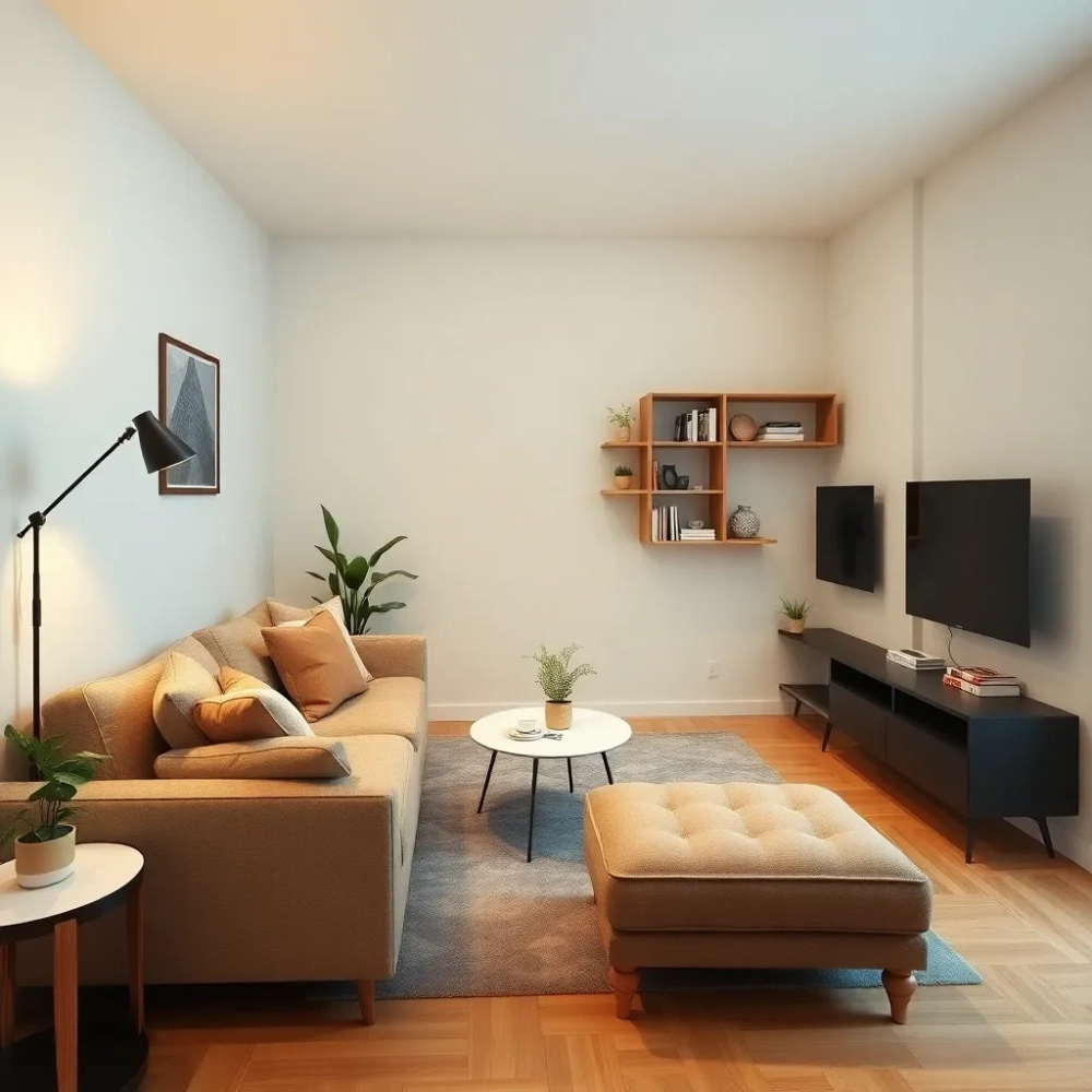 Aranżacja małego salonu w bloku