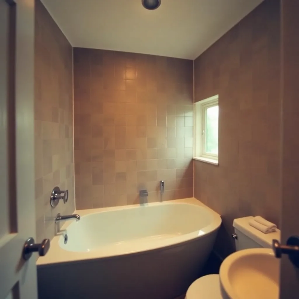 Bardzo mała łazienka z wanną