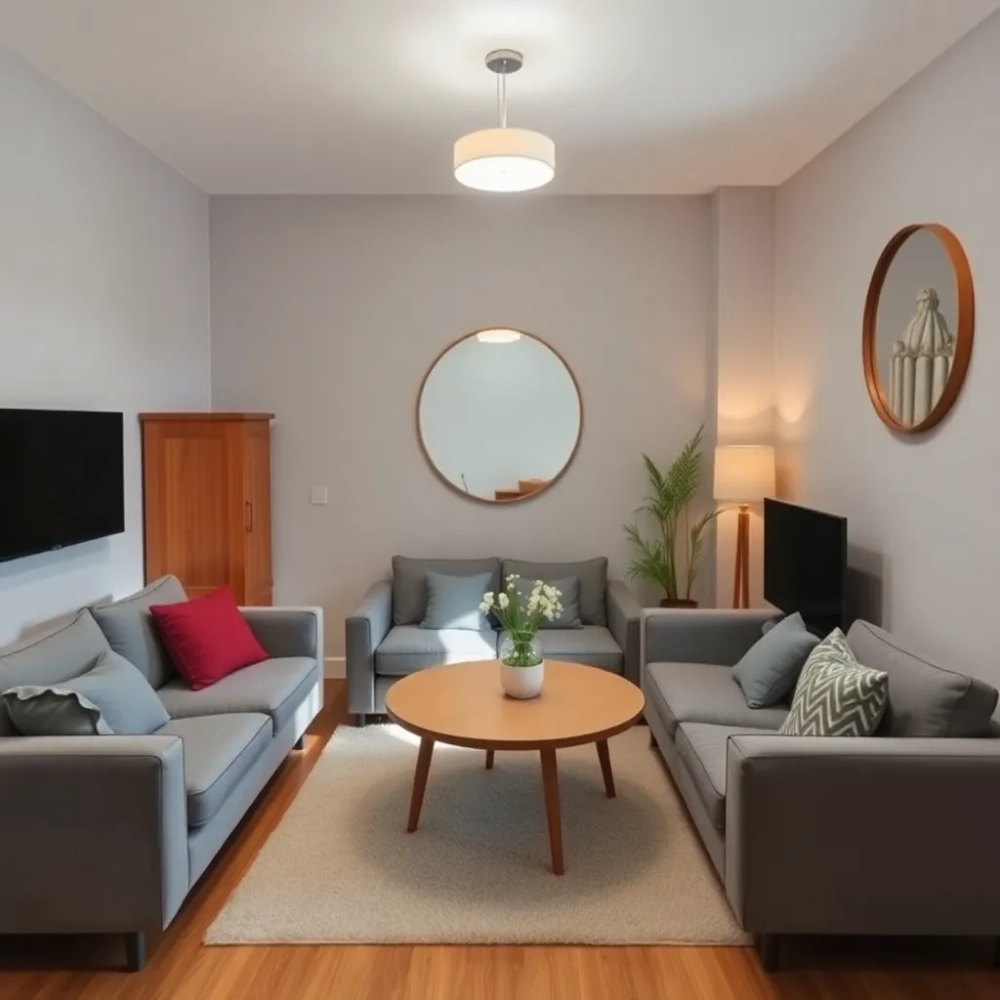 Bardzo mały salon w bloku