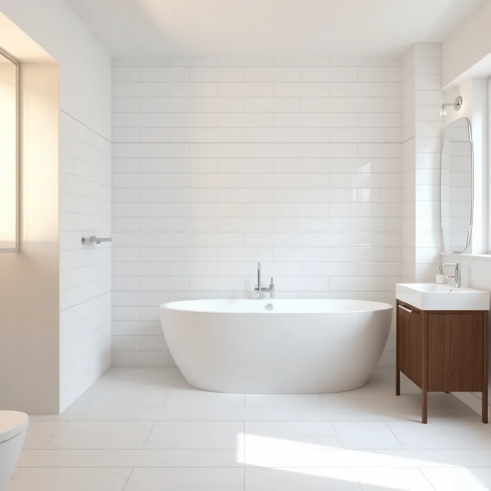 Białe płytki do łazienki 120x60