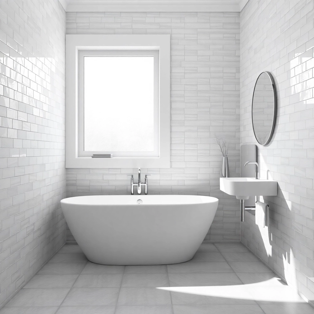 Biało Szara Łazienka Inspiracje