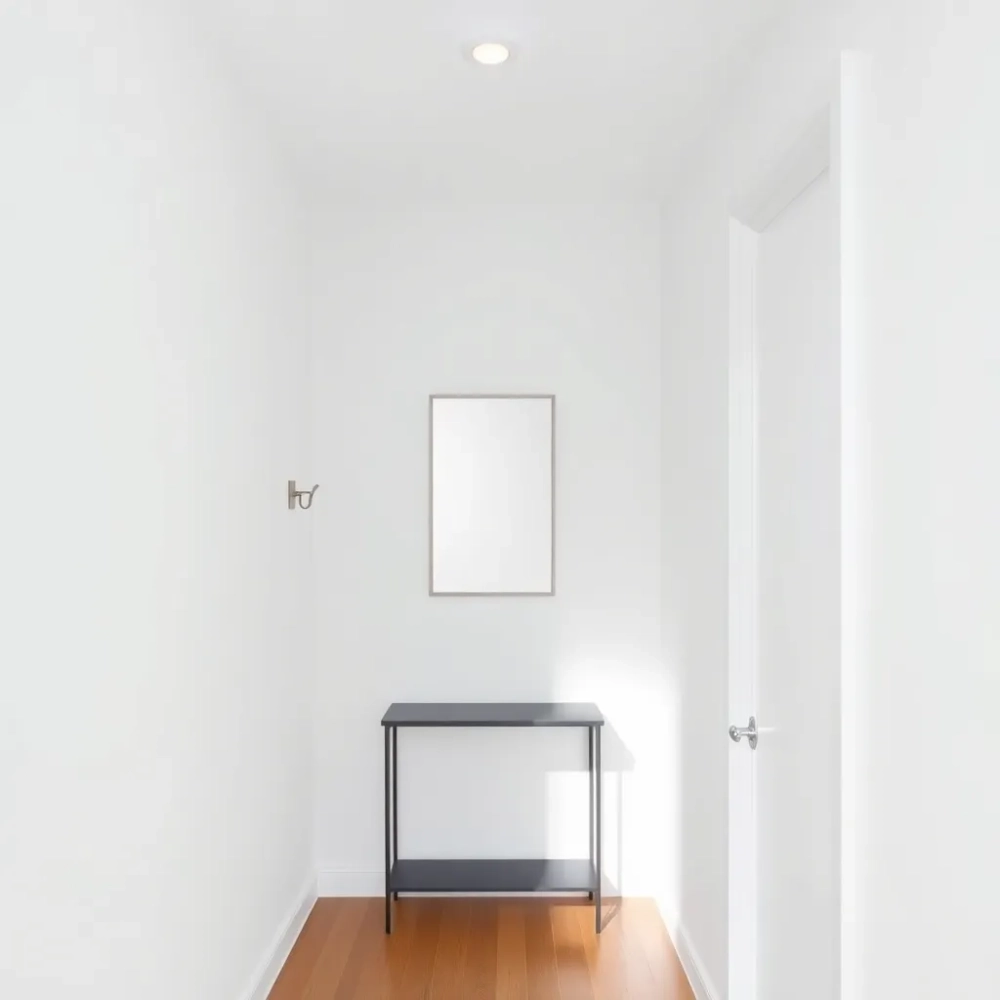 Biały przedpokój w bloku