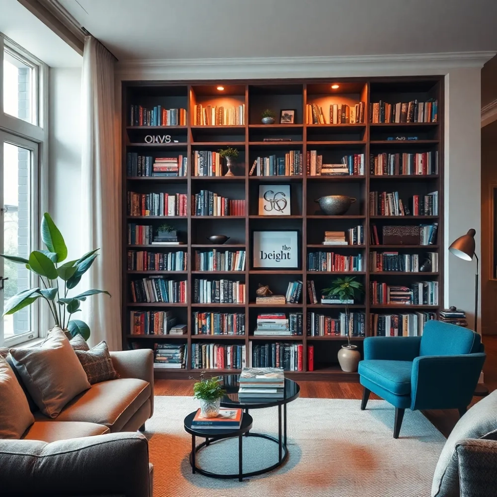 Biblioteczka w salonie inspiracje