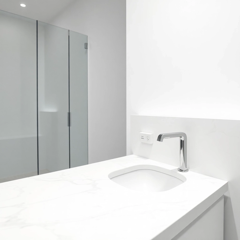 Blat łazienkowy biały na wymiar