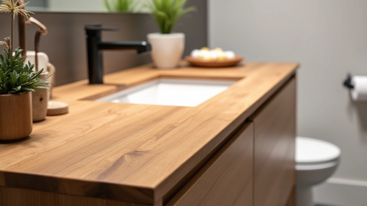 blat łazienkowy drewnopodobny