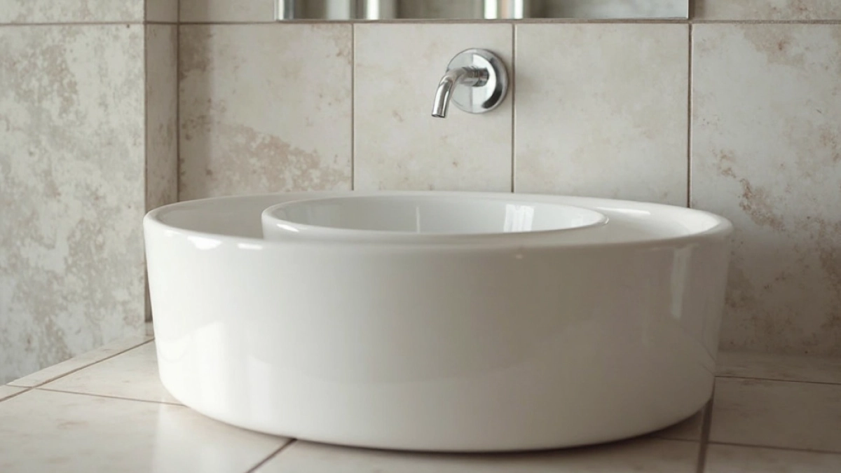 Blat z płytek pod umywalkę nablatową