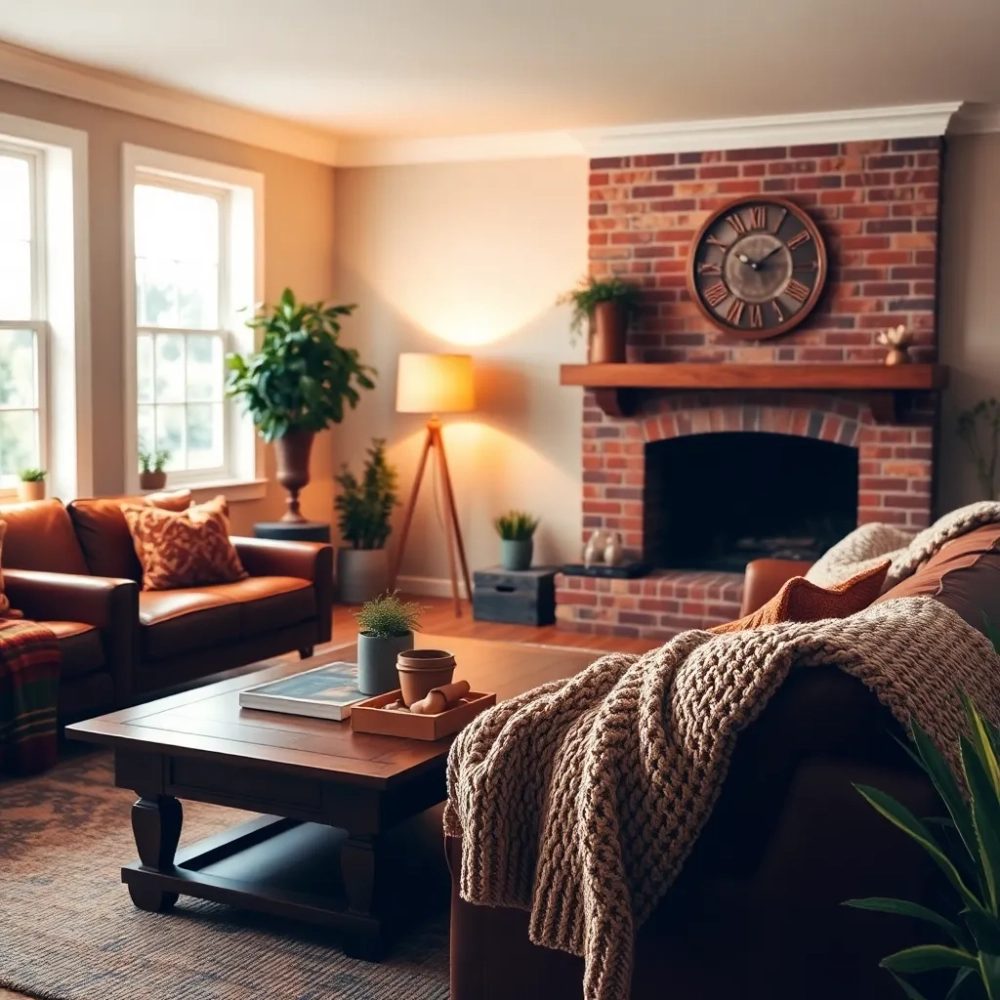 Brązowy salon inspiracje