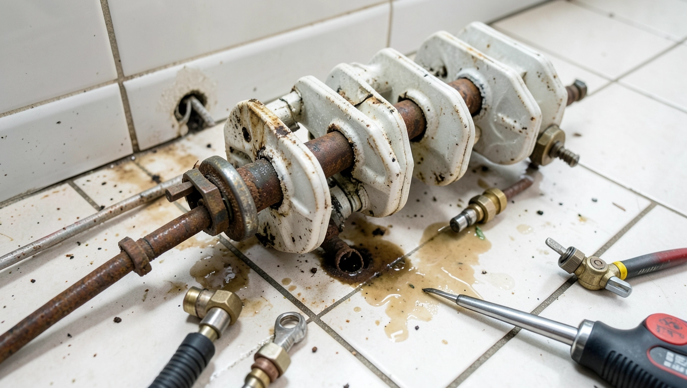 Cena demontażu grzejnika łazienkowego z pracami dodatkowymi