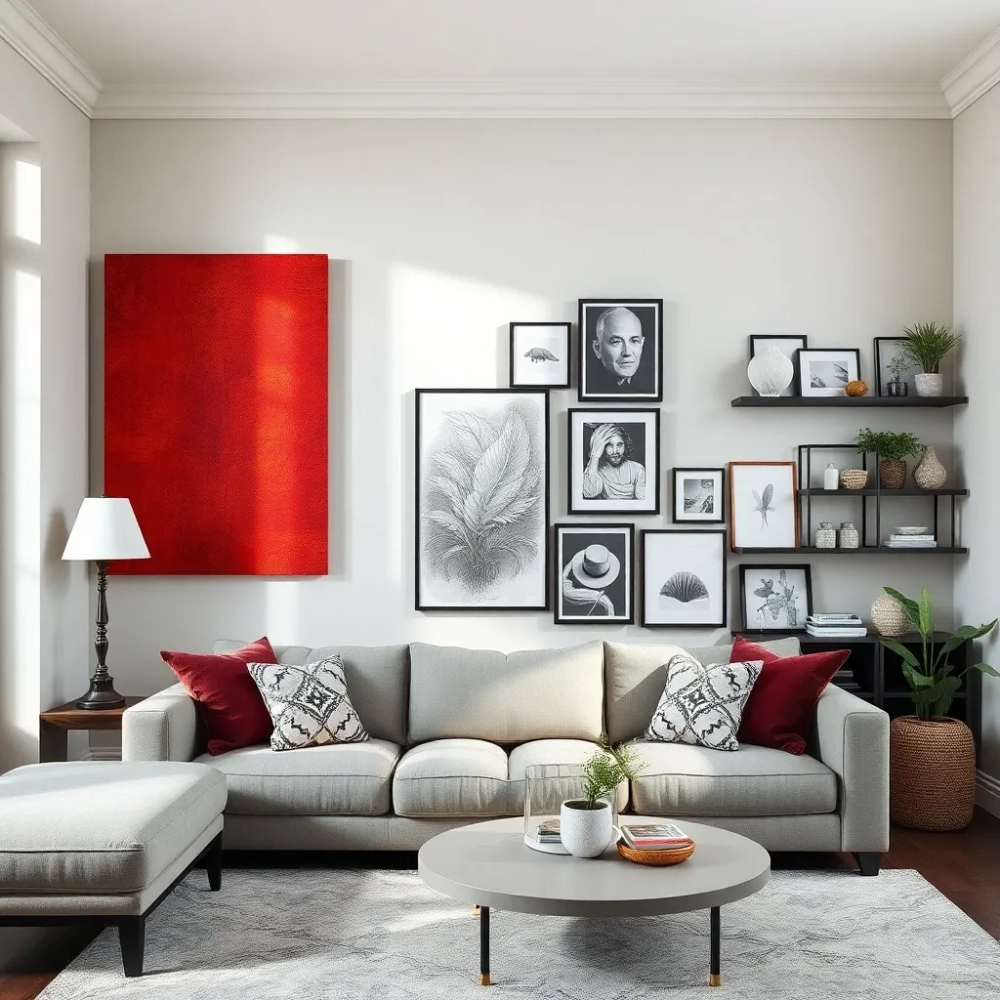 ciekawe pomysły na ścianę w salonie