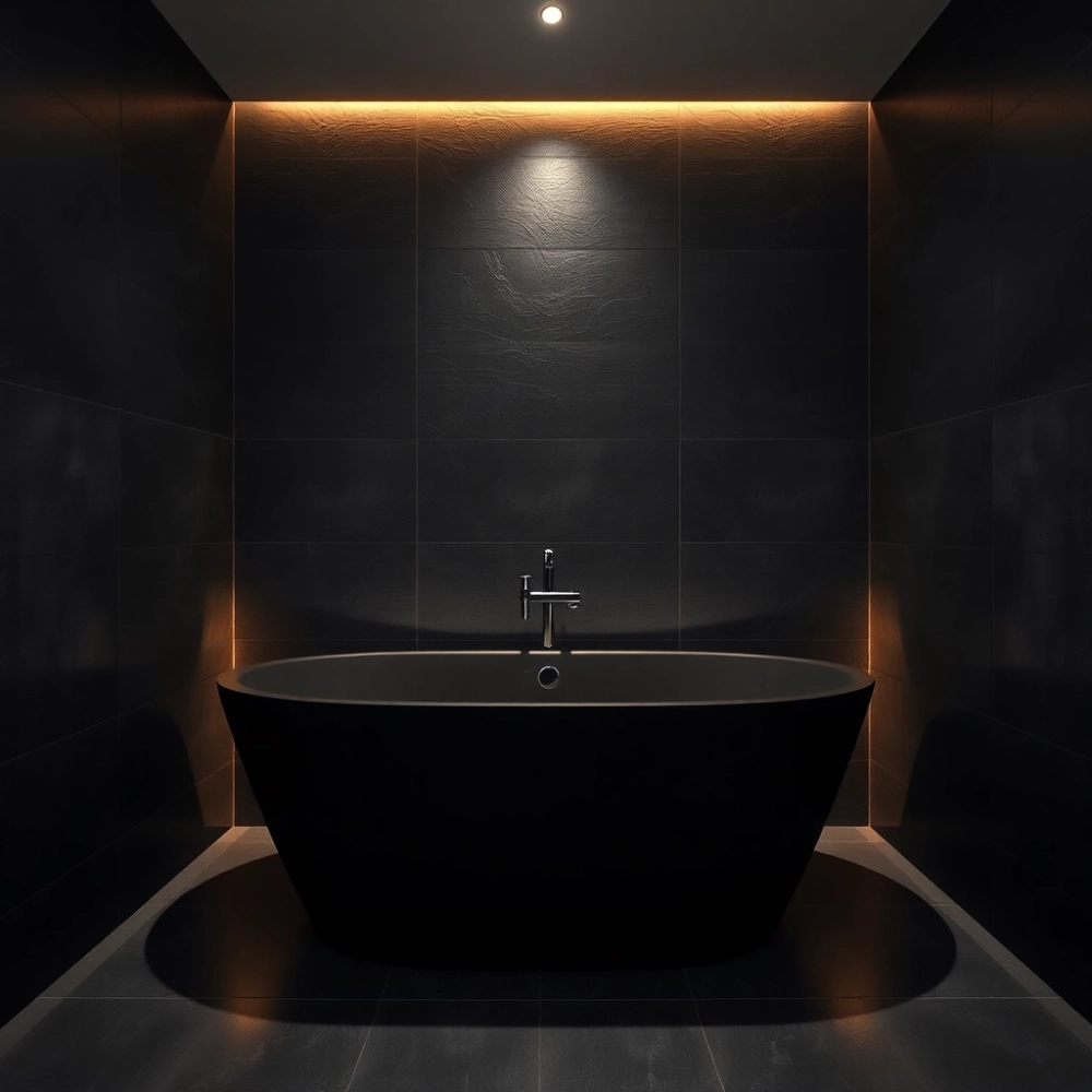 Ciemne łazienki inspiracje