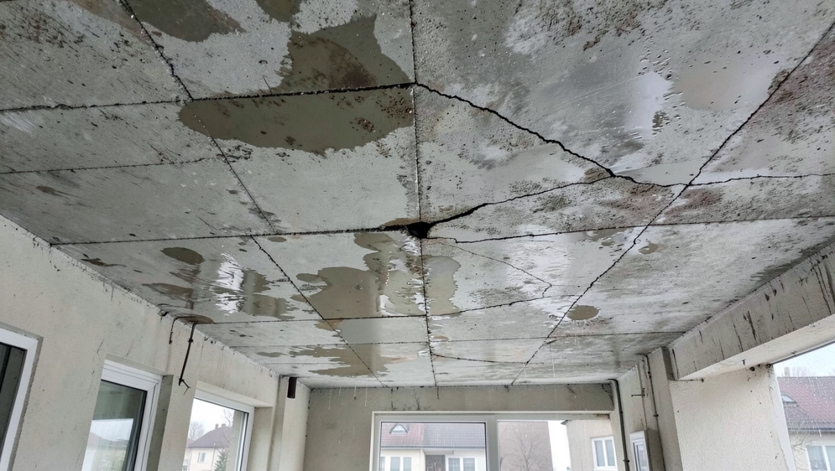 dach bloku mieszkalnego