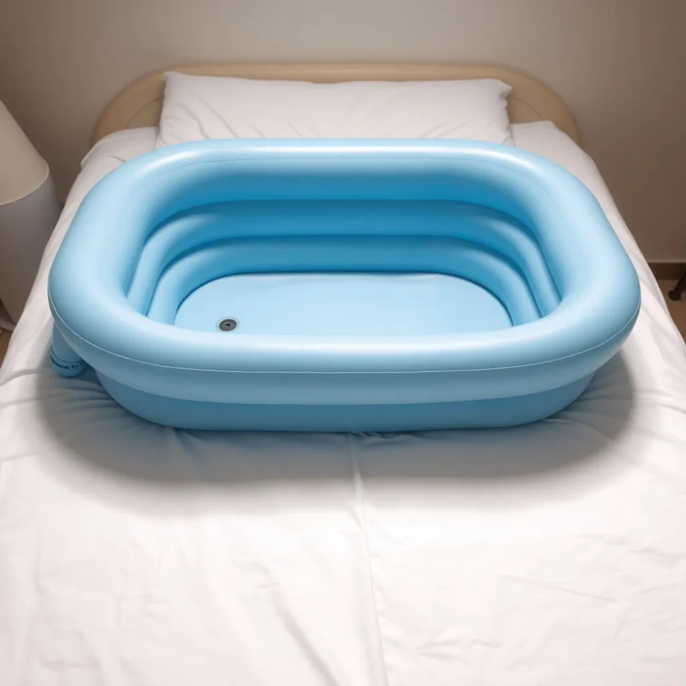 Dmuchana wanna do kąpieli w łóżku