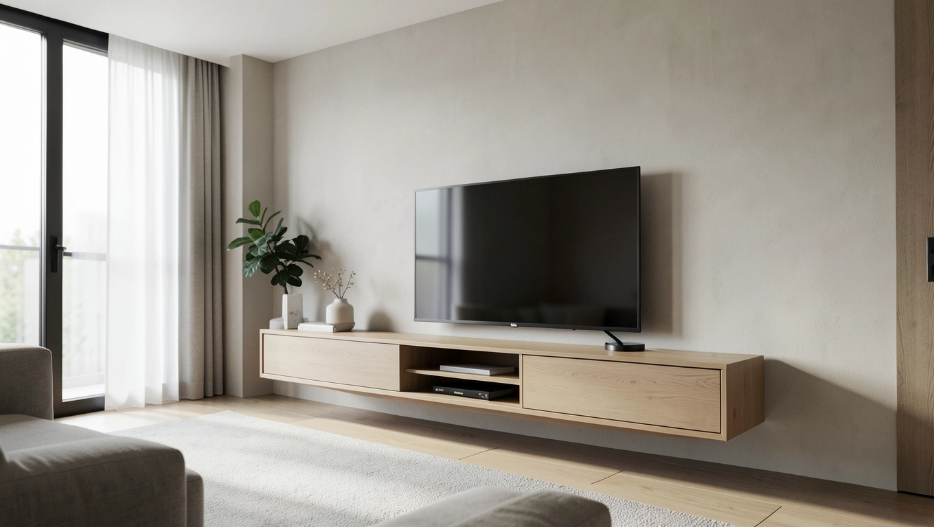 Dobór głębokości szafki RTV do wielkości pomieszczenia