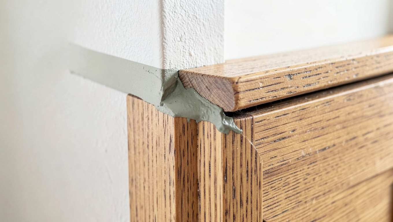 Dopasowanie koloru do wypełnienia szczeliny przy szafce