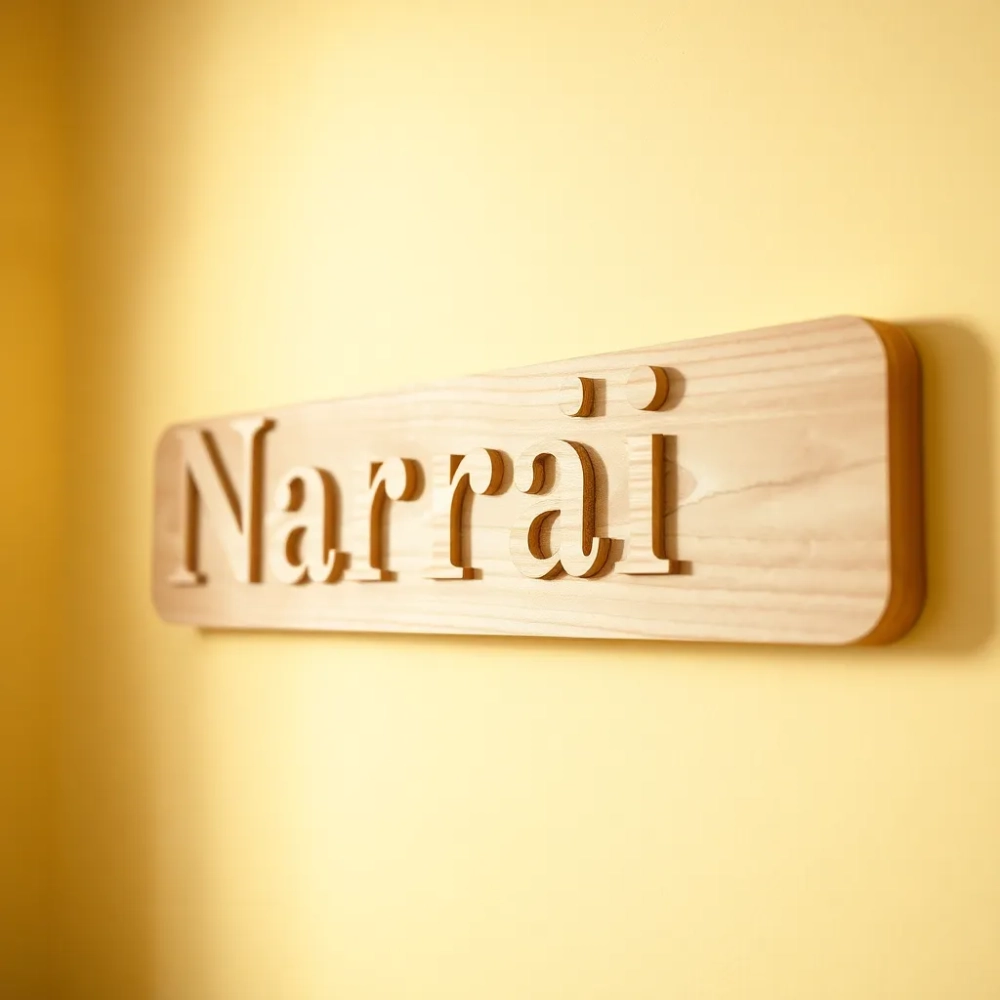 Drewniany napis na ścianę do pokoju dziecka