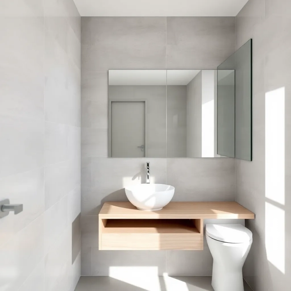 Duże płytki do małej łazienki