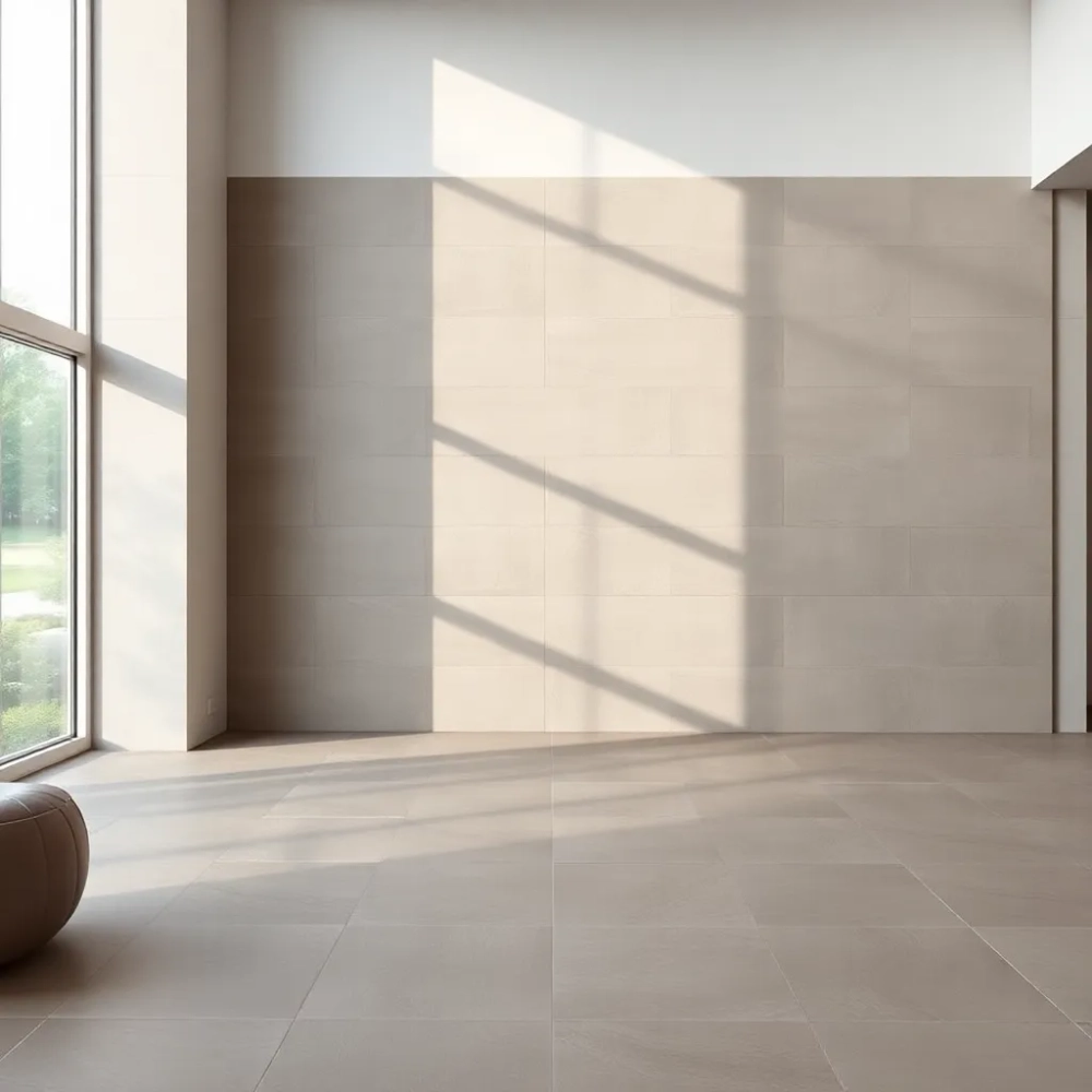 Duże płytki na ścianę do salonu