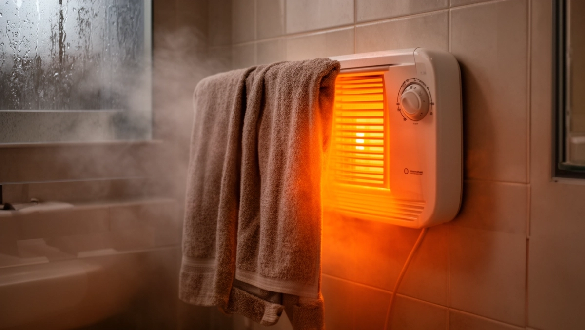 elektryczny grzejnik łazienkowy z termostatem