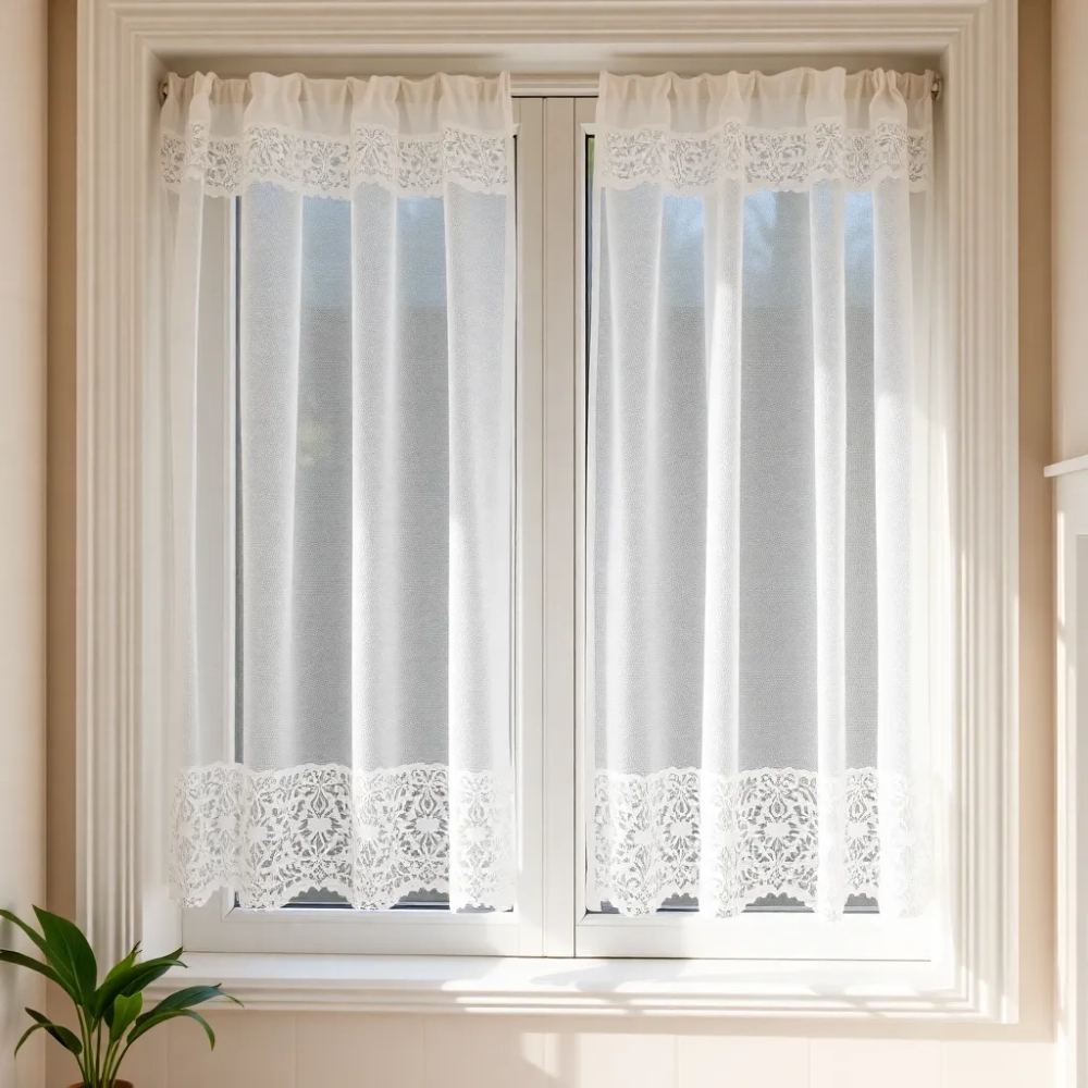 Firanki do łazienki zazdrostki