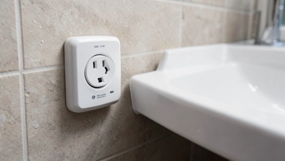 gniazdka przy umywalce