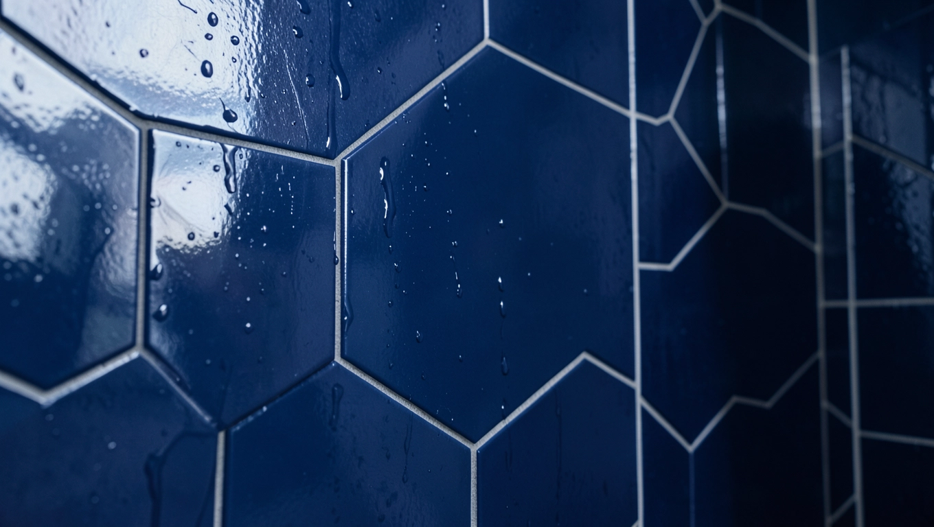 granatowe płytki do łazienki