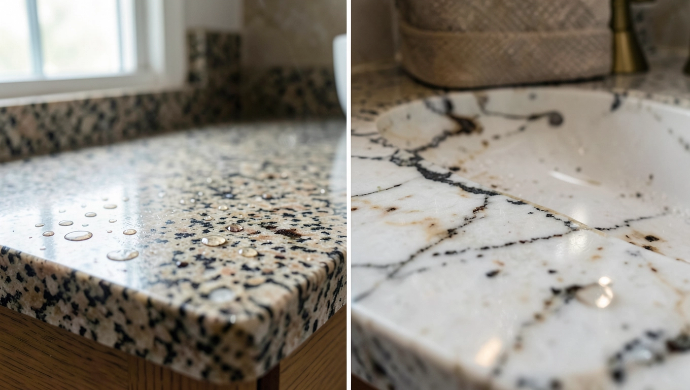 Granitowe blaty łazienkowe vs inne kamienie Podlasie