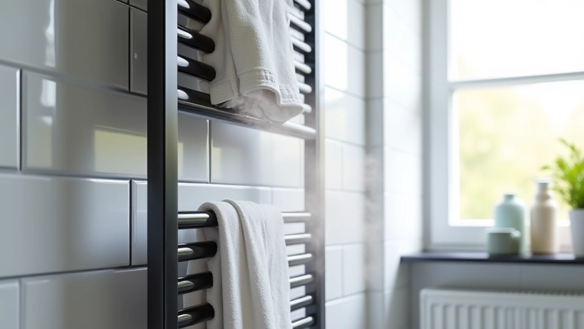 Grzejnik łazienkowy zasilany z podłogówki