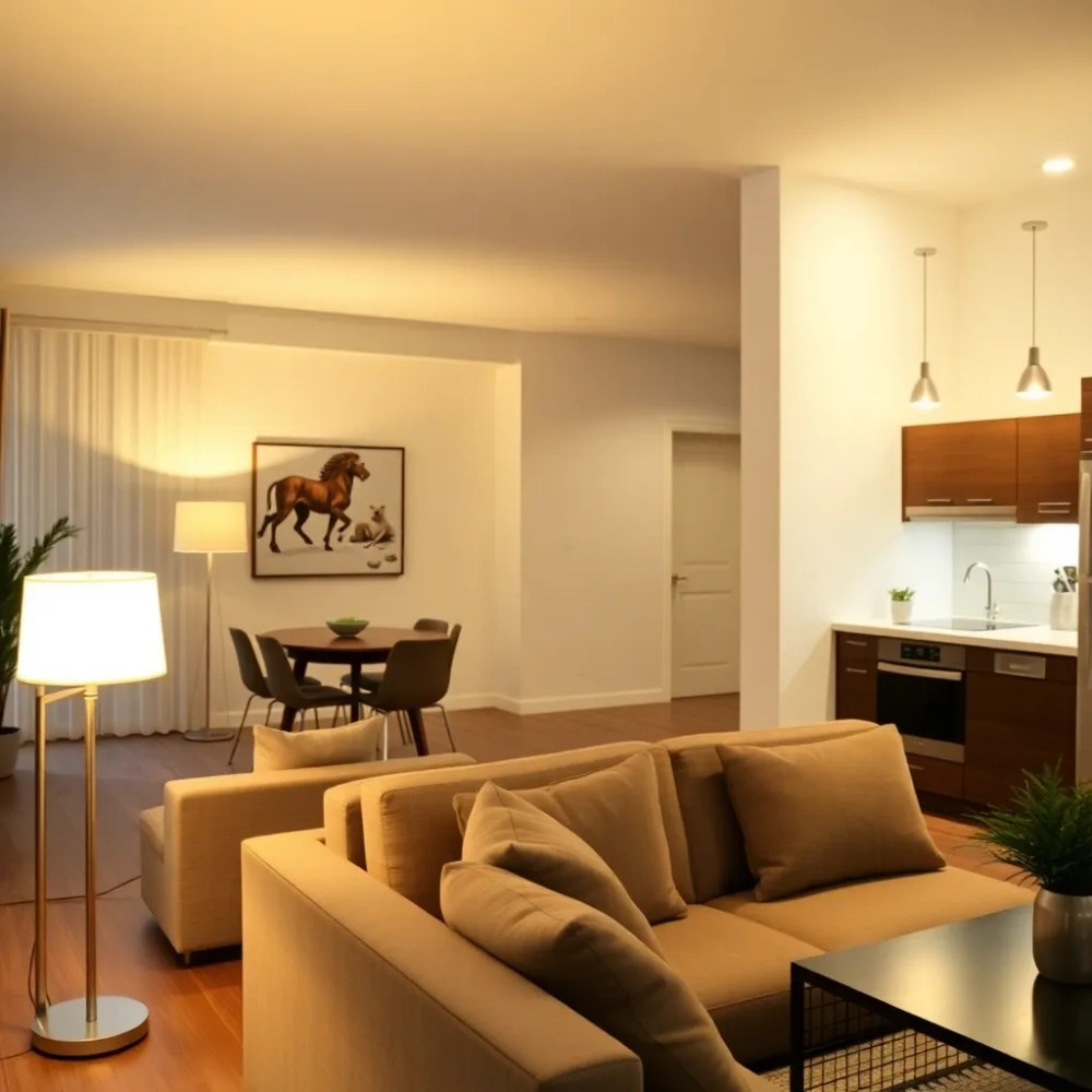 Jak dobrać lampy do salonu z aneksem