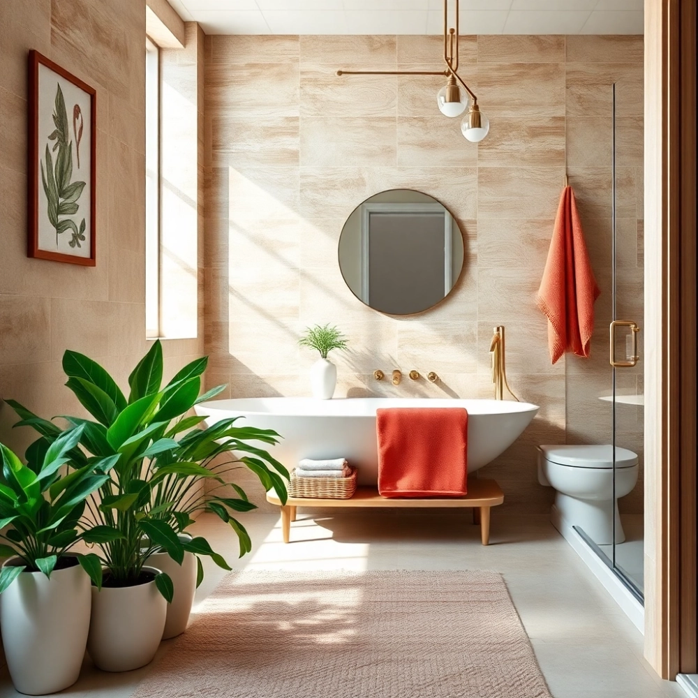 jak ożywić beżowobrązową łazienkę