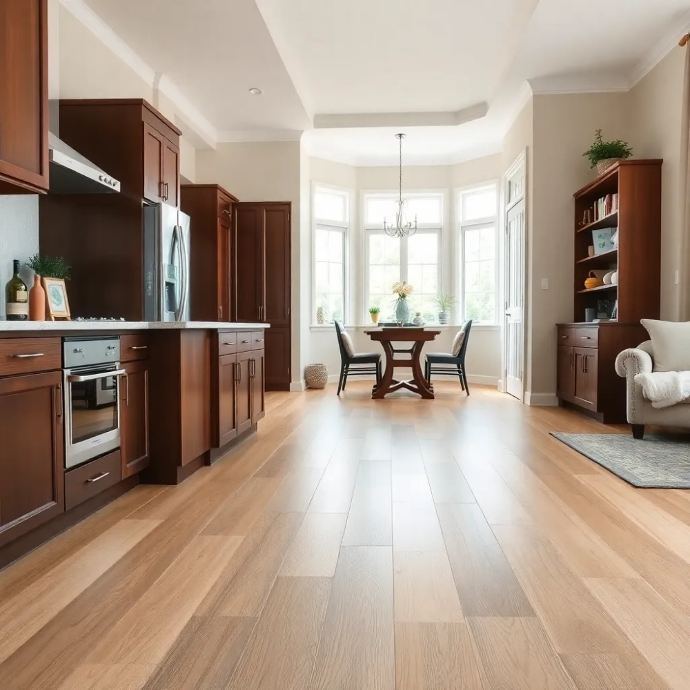 Jak połączyć podłogę w kuchni z salonem