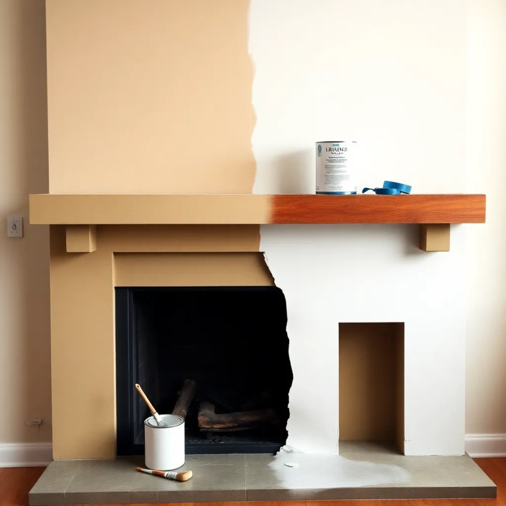 Jak pomalować kominek w salonie
