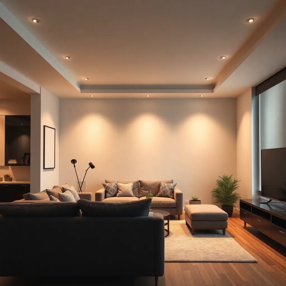 Jak rozmieścić halogeny w salonie