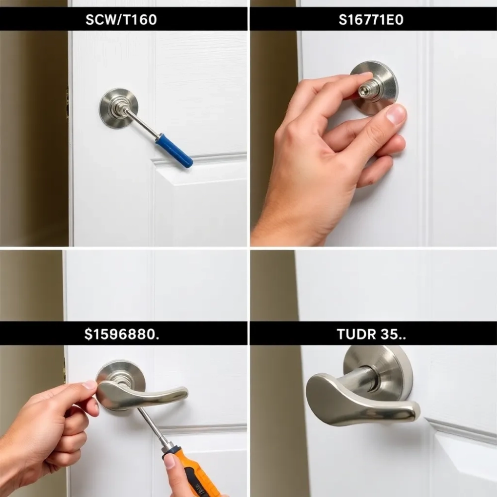 jak zamontować klamkę do drzwi łazienkowych