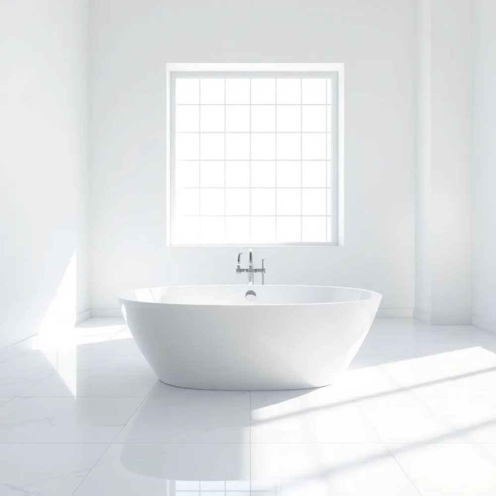 Jasna łazienka z wanną