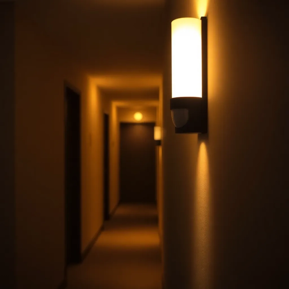 Kinkiet z czujnikiem ruchu do przedpokoju