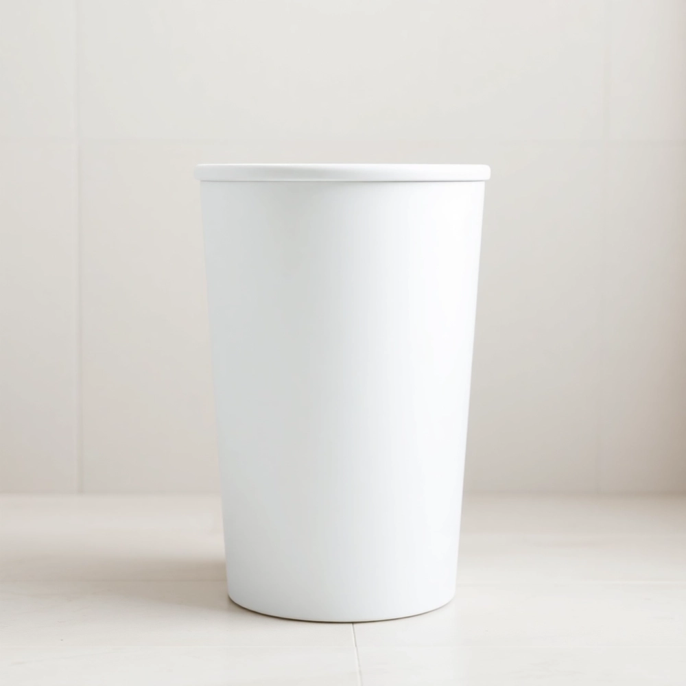 Kosz na śmieci do łazienki biały