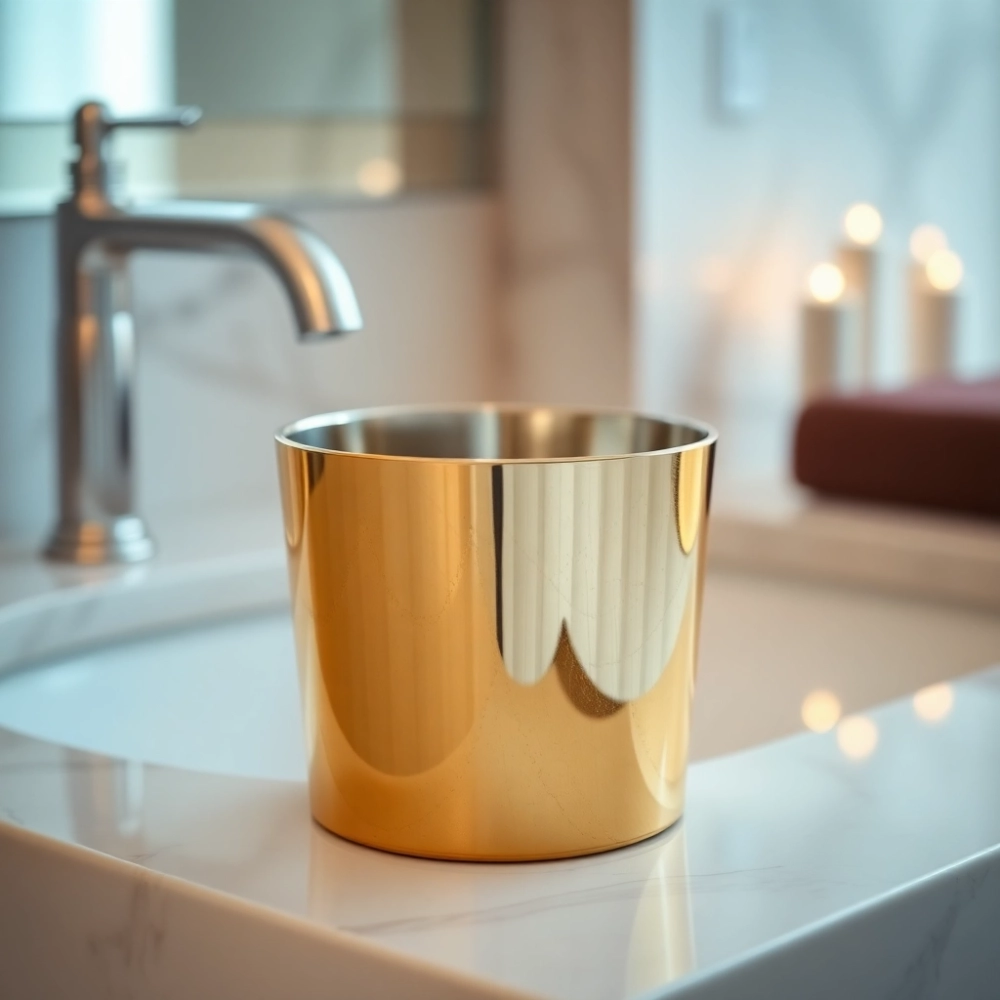 Kosz na śmieci do łazienki glamour