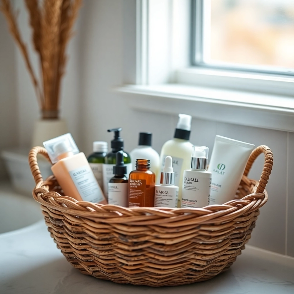 Koszyk na kosmetyki do łazienki