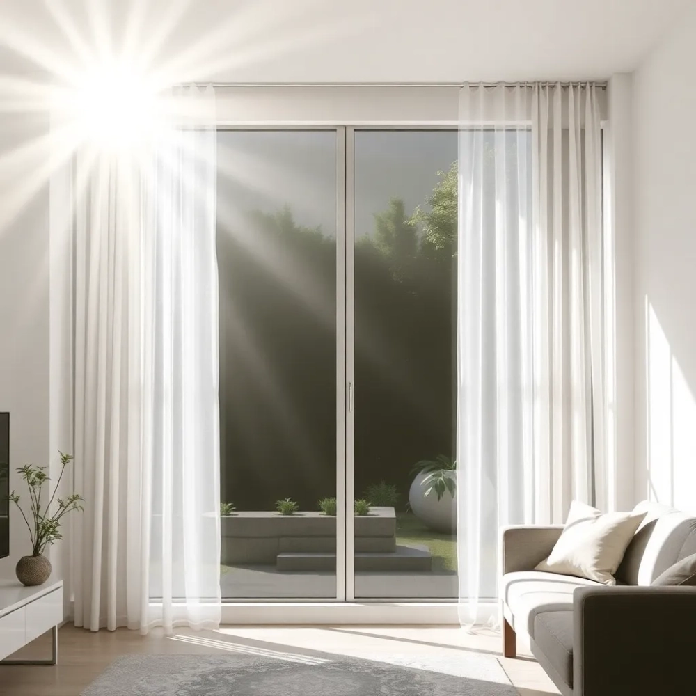 Krótkie firanki do salonu nowoczesne