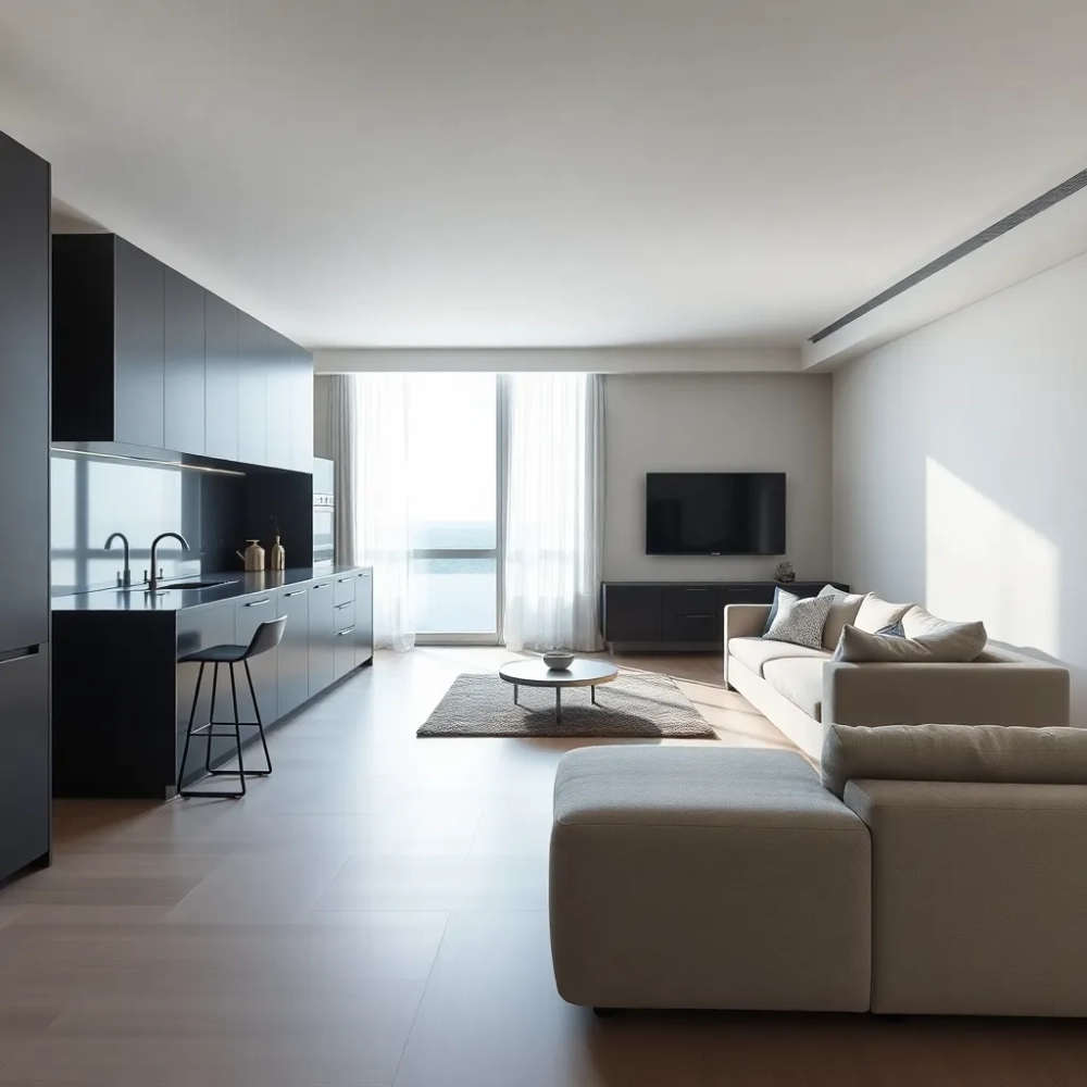 Kuchnia z salonem w bloku