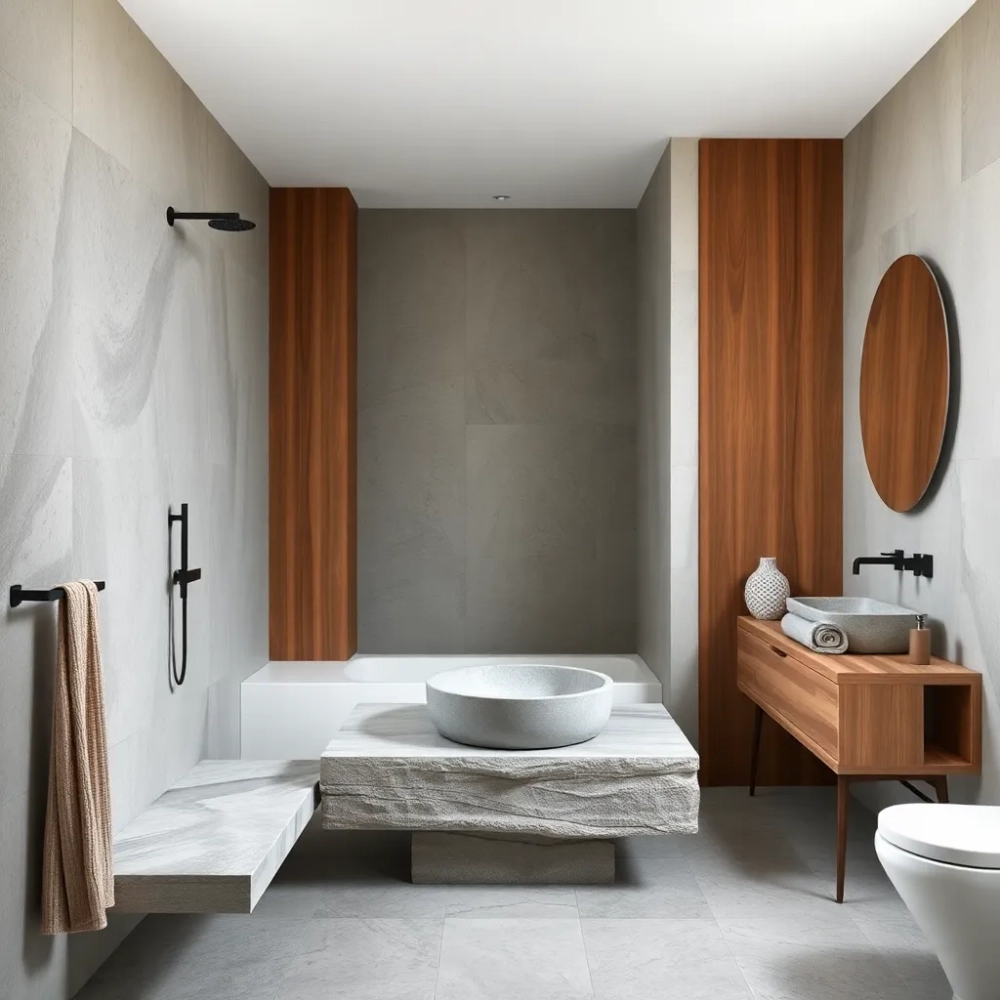 Łazienka bez płytek inspiracje