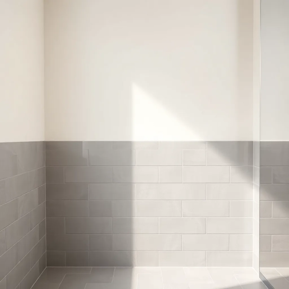 Łazienka częściowo w płytkach